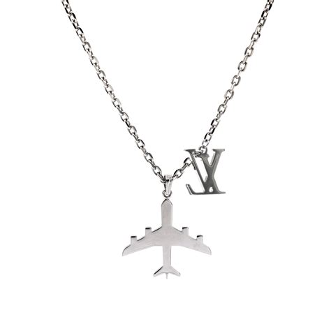 lv lock necklace silver|louis vuitton plane necklace.